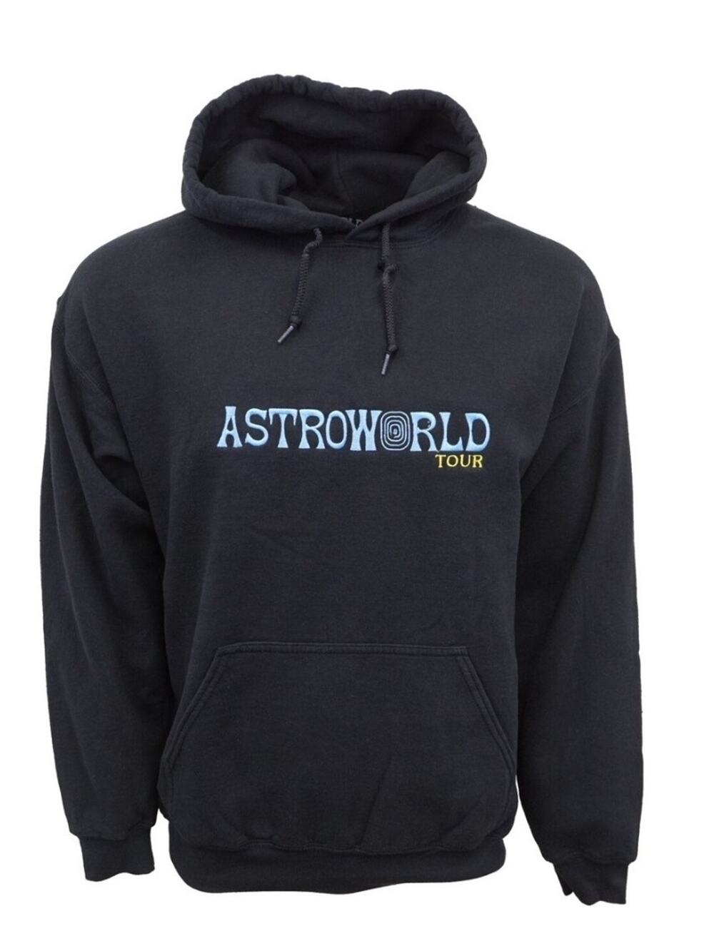 Travis Scott Astroworld Wish You Were Here Tour Mens Black Fleece Hoodie Size M